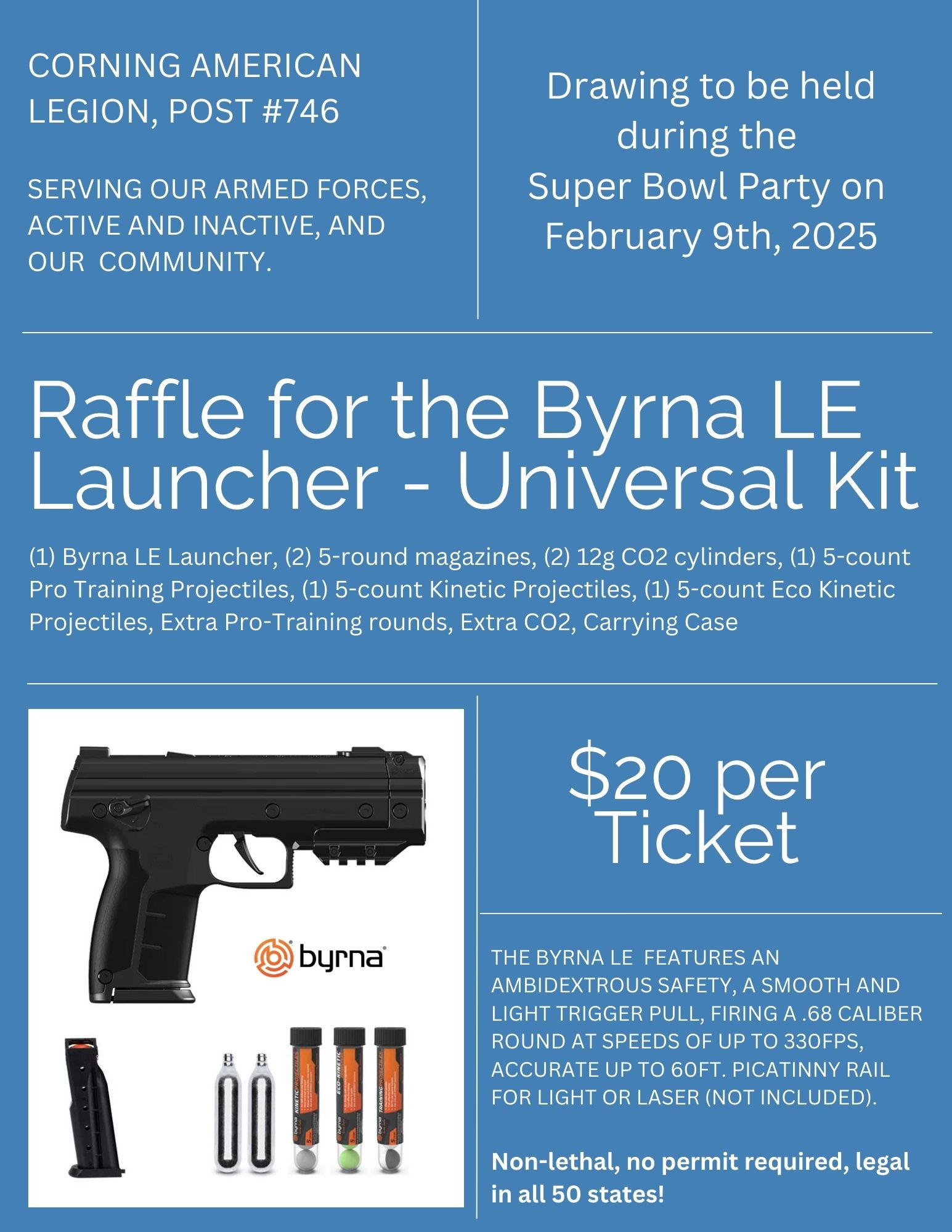 Byrna LE Launcher Raffle - Feb 9th 1